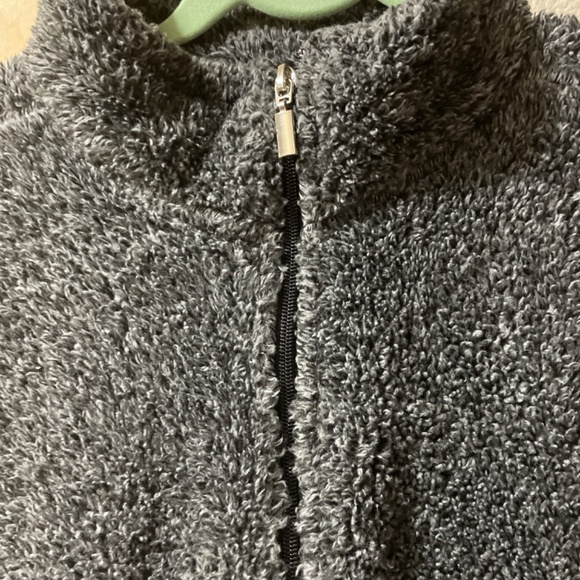 Women Large Sherpa Plush Outdoor Activewear Vest Jacket Zipper Front Pockets - Picture 6 of 7